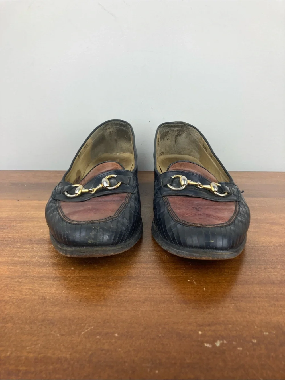 Bragano by Cole Haan Loafers Black Brown Leather Men's Size 9.5M Made Italy.